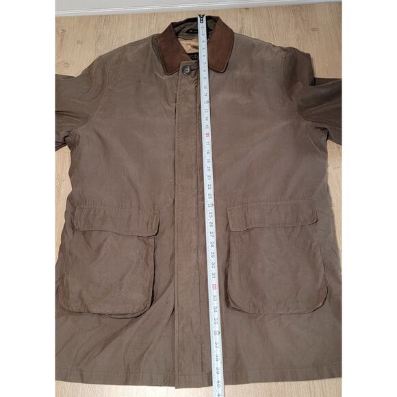 Polo University Ralph Lauren Wool Blend Leather Collar Trench Chore Coat Large - Picture 6 of 10